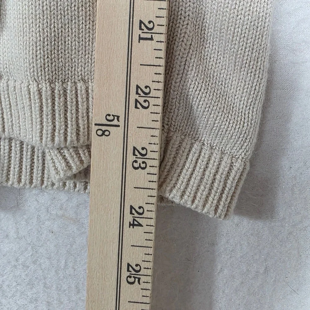 Talbots Striped Shawl Collar Cardigan Sweater Beige Navy Yellow Green Red ‎ MP